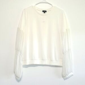 Versona white blouse​​​​​ with balloon sleeves